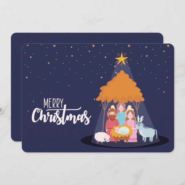 Tarjeta de vacaciones de Navidad (Anverso / Reverso)