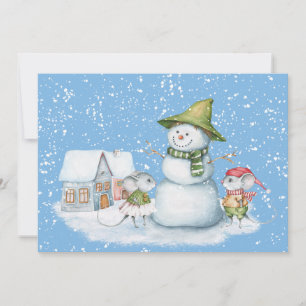 Tarjeta de vacaciones de Navidad alegre y divertid