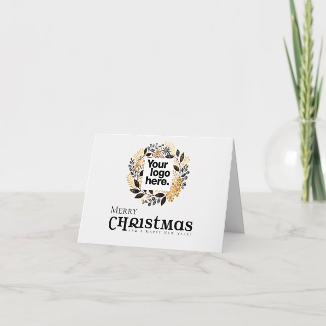 Tarjeta de vacaciones de Navidad con código QR de  (Anverso)