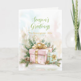 Tarjeta de vacaciones de Navidad con elegancia de 