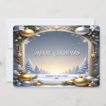 Tarjeta de vacaciones de Navidad con marco