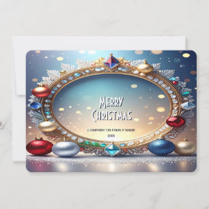 Tarjeta de vacaciones de Navidad con marco de joya