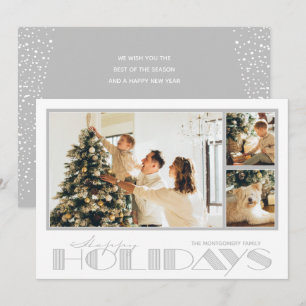 Tarjeta de vacaciones de Navidad con varias fotos 