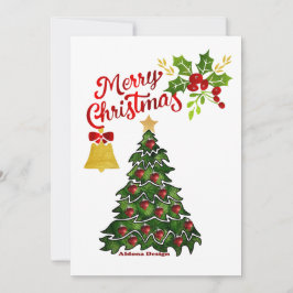 Tarjeta de vacaciones de Navidad de Christmas Tree