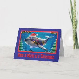 Tarjeta de vacaciones de Navidad de la Ballena