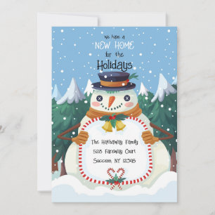 Tarjeta de Vacaciones de Navidad de Nueva Casa Est