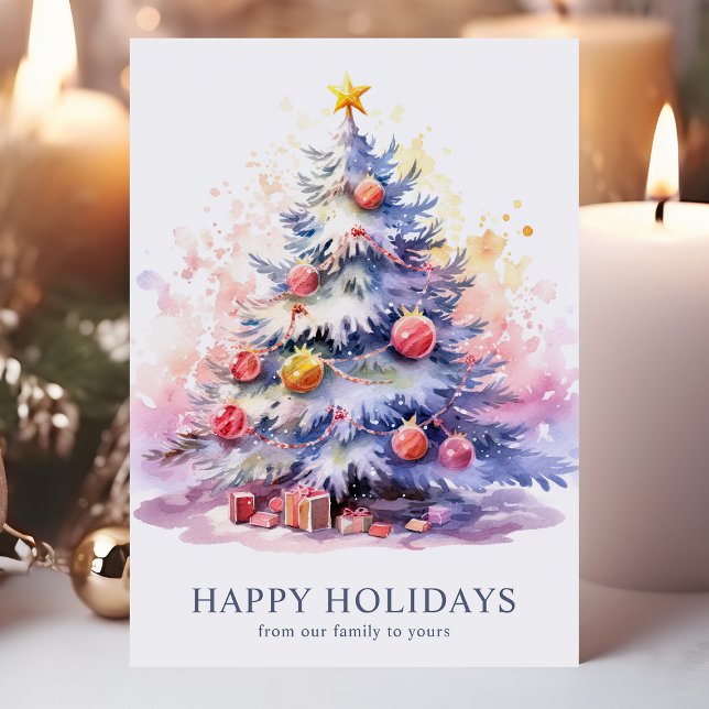 Tarjeta de vacaciones de Navidad elegante para la  (Subido por el creador)