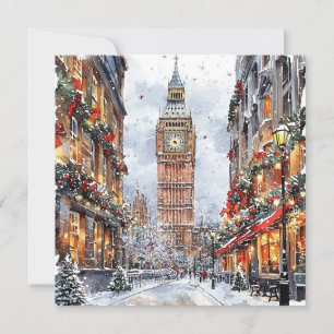 Tarjeta de vacaciones de Navidad en Londres