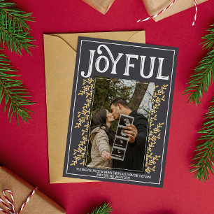 Tarjeta de vacaciones de Navidad feliz familia emb