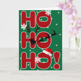 Tarjeta de vacaciones de Navidad Ho Ho Ho