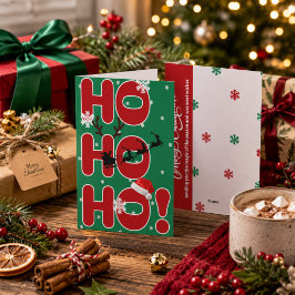 Tarjeta de vacaciones de Navidad Ho Ho Ho