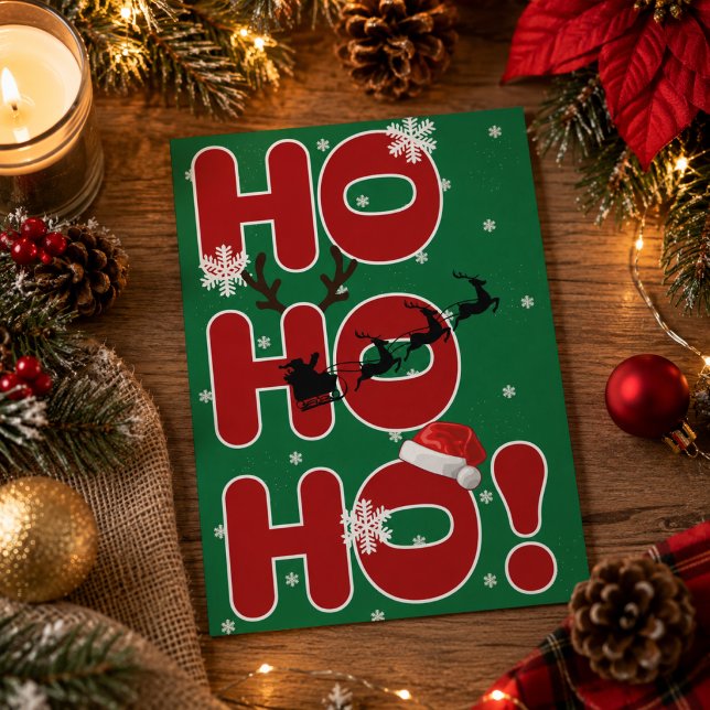 Tarjeta de vacaciones de Navidad Ho Ho Ho  (Subido por el creador)