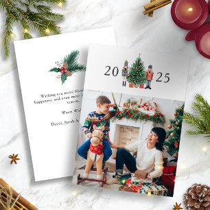 Tarjeta de vacaciones de Navidad moderna con foto