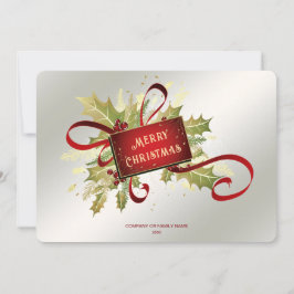 Tarjeta de vacaciones de Navidad roja moderna