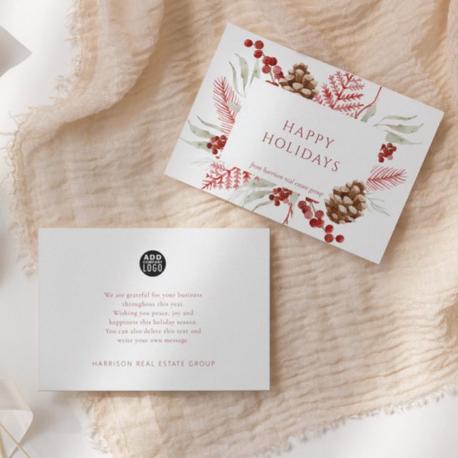 Tarjeta de vacaciones de Navidades con logotipo de (Subido por el creador)