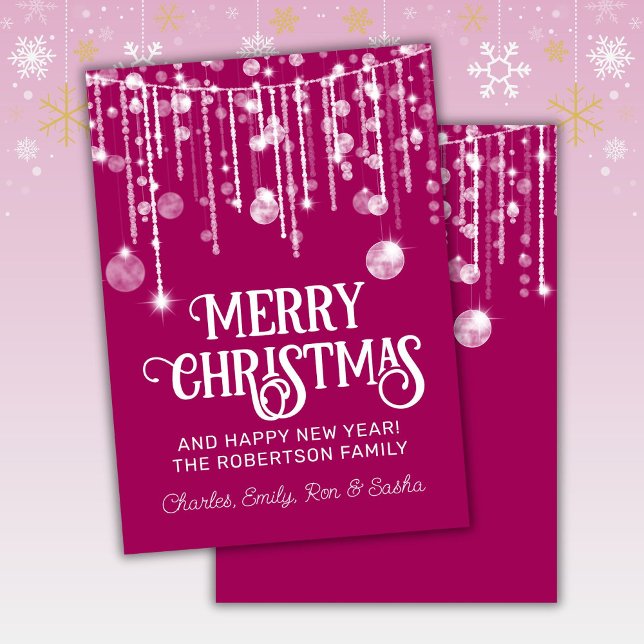 Tarjeta de vacaciones de Navidades con luces de ca (Subido por el creador)