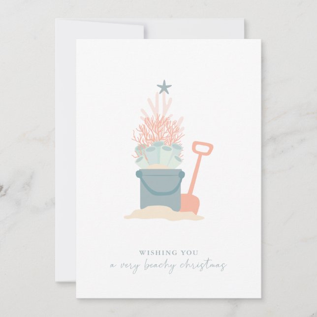 Tarjeta de vacaciones de Navidades costeros de la  (Anverso)