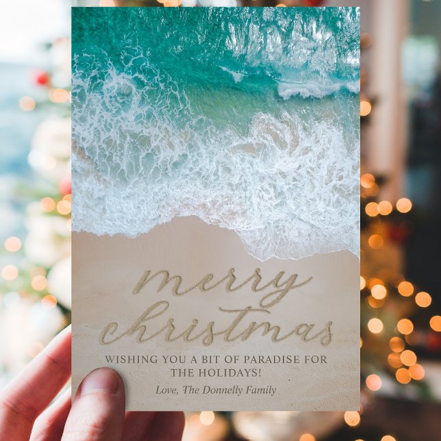 Tarjeta de vacaciones de Navidades costeros de pla (Subido por el creador)