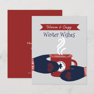 Tarjeta de vacaciones de Navidades de café con un 