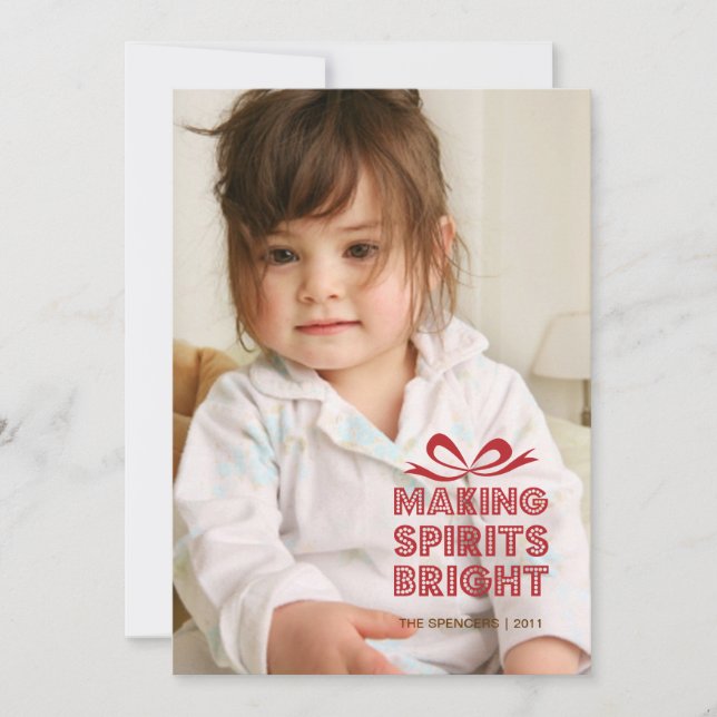 Tarjeta de vacaciones de Navidades de caja de rega (Anverso)