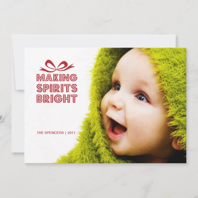 Tarjeta de vacaciones de Navidades de caja de rega (Anverso)