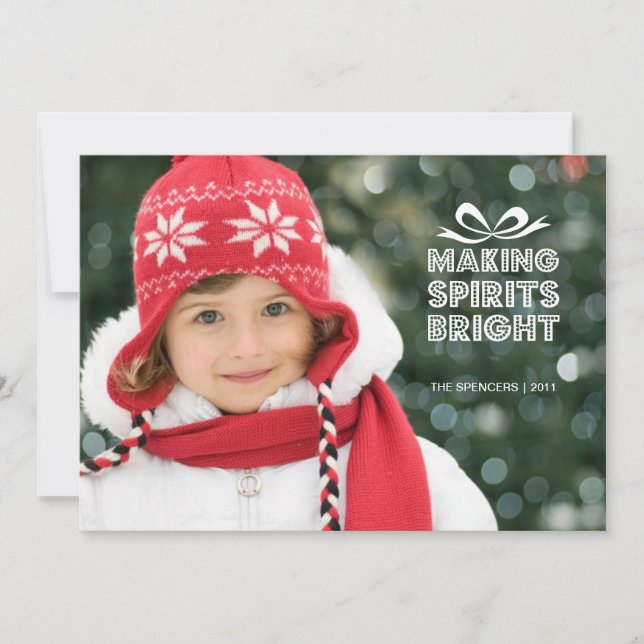 Tarjeta de vacaciones de Navidades de caja de rega (Anverso)