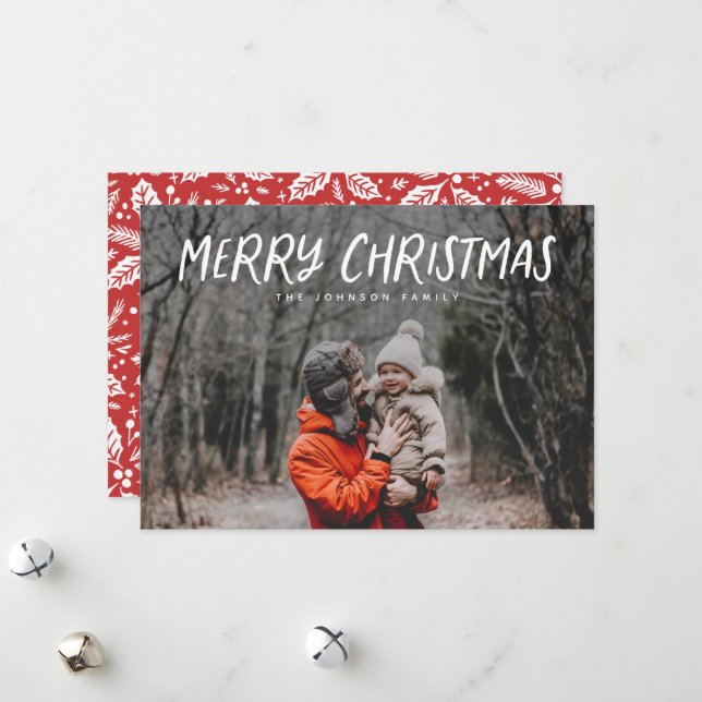 Tarjeta de vacaciones de Navidades de fotografía c (Anverso/Reverso In Situ)