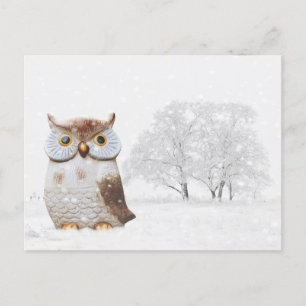 Tarjeta de vacaciones de Navidades de nieve de inv