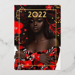 Tarjeta de vacaciones de Navidades de oro