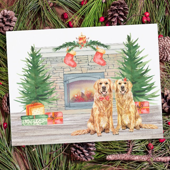 Tarjeta de vacaciones de Navidades de perro con re (Subido por el creador)