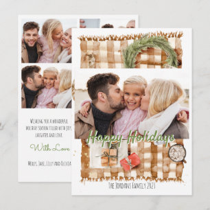 Tarjeta de vacaciones de Navidades de picnic
