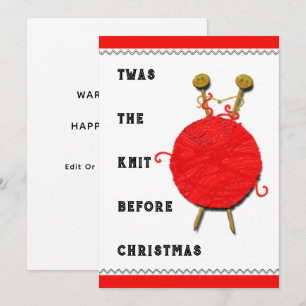 Tarjeta de vacaciones de Navidades de punto