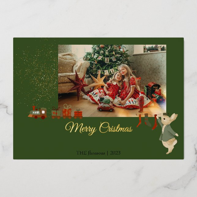 Tarjeta de vacaciones de navidades de Rabbit Peter (Anverso)