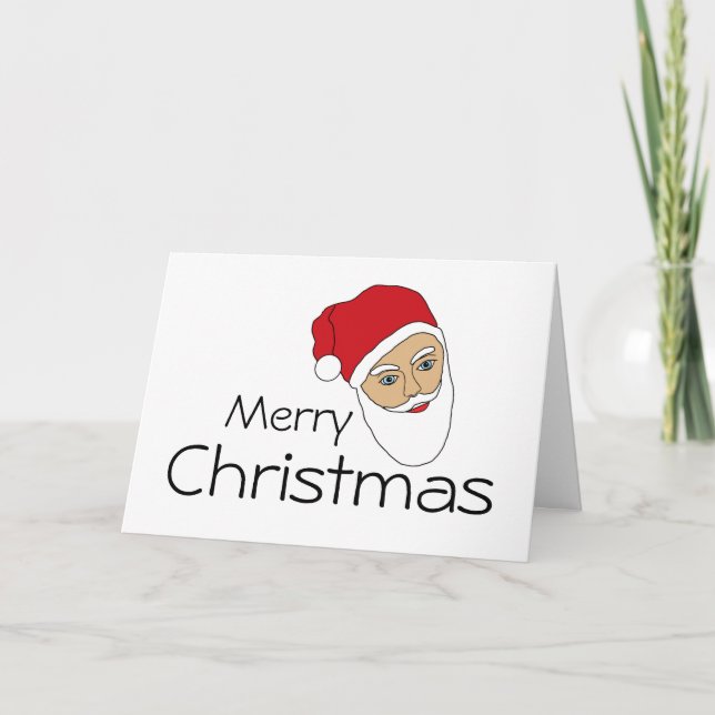 Tarjeta de vacaciones de Navidades de Santa Claus (Anverso)