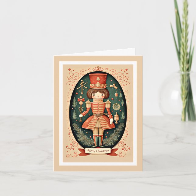Tarjeta de vacaciones de Navidades de soldados de  (Anverso)