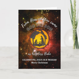 Tarjeta de vacaciones de Navidades del Universo de
