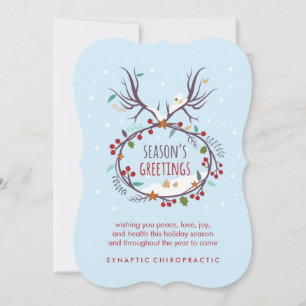 Tarjeta de vacaciones de Navidades planos quiroprá