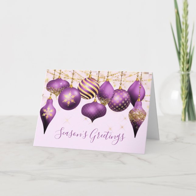 Tarjeta de vacaciones de negocios con ornamentos d (Anverso)