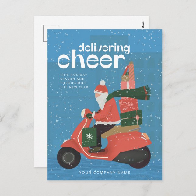 Tarjeta de vacaciones de negocios de Cheke Deliver (Anverso / Reverso)