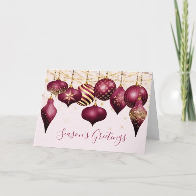 Tarjeta de vacaciones de negocios de Ornamentos de (Anverso)