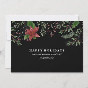 Tarjeta de vacaciones de negocios Merry Mistletoe