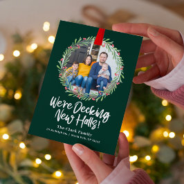 Tarjeta de vacaciones de nueva corona de Navidad A