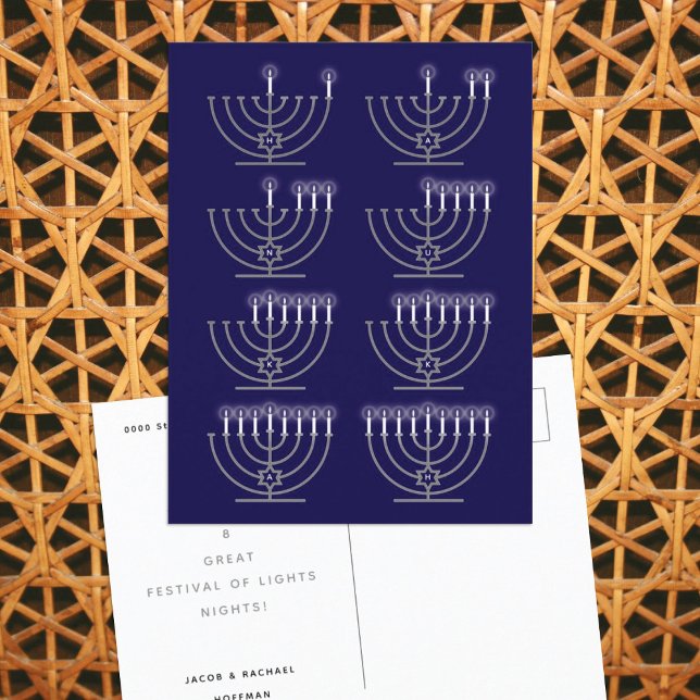 Tarjeta de vacaciones de ocho noches de Hanukkah (Subido por el creador)
