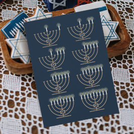 Tarjeta de vacaciones de ocho noches de Hanukkah