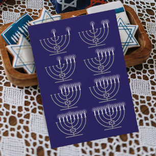 Tarjeta de vacaciones de ocho noches de Hanukkah