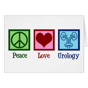 Tarjeta de vacaciones de oficina de Peace Love Uro
