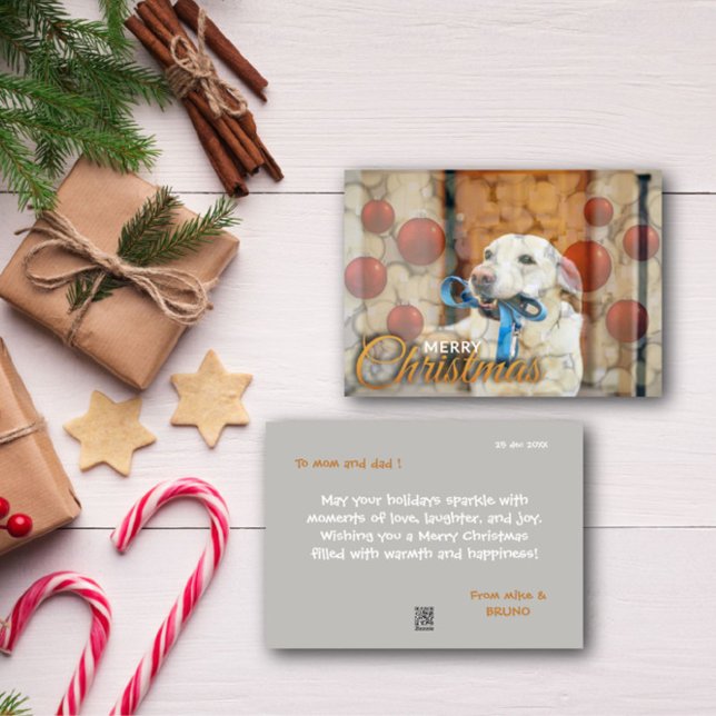 Tarjeta de vacaciones de Ornamentos de Feliz Navid (Subido por el creador)