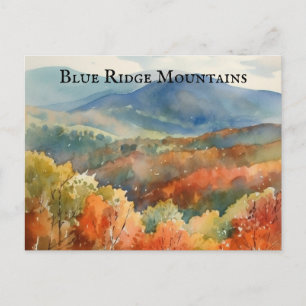 Tarjeta de vacaciones de otoño de Blue Ridge Parkw