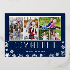 Tarjeta de vacaciones de papel de aluminio con var