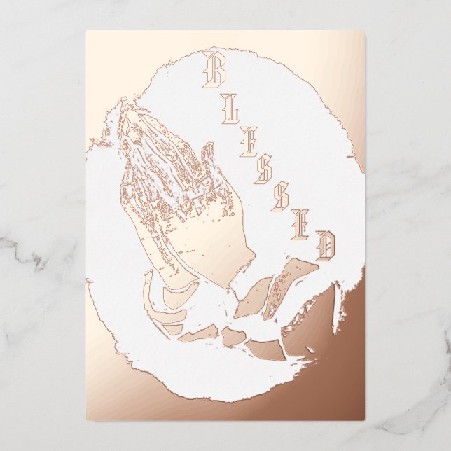 Tarjeta de vacaciones de papel de aluminio de 5" x (Anverso)